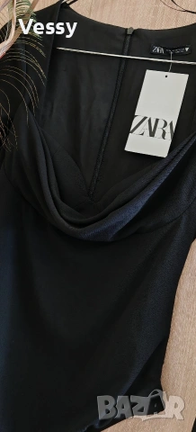 Боди-блуза ZARA - ново с етикет , снимка 2 - Блузи с дълъг ръкав и пуловери - 53656773