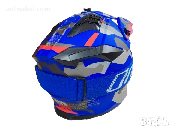 Каска Крос Мотор/Скутер/Бъги/Вело/АТВ +Очила -195-2, снимка 10 - Аксесоари и консумативи - 54015815