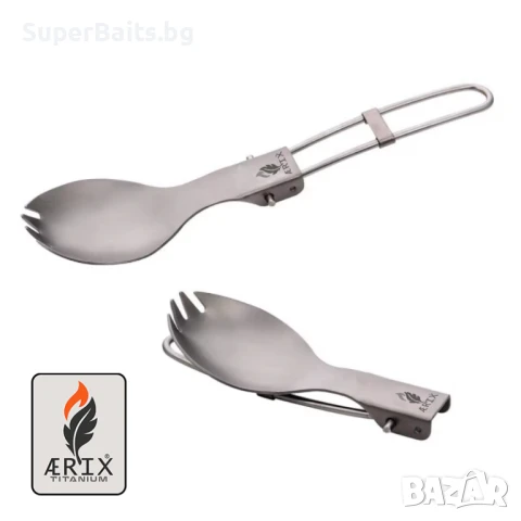 Титаниева лъжица-вилица "SPORK", снимка 2 - Екипировка - 50996667