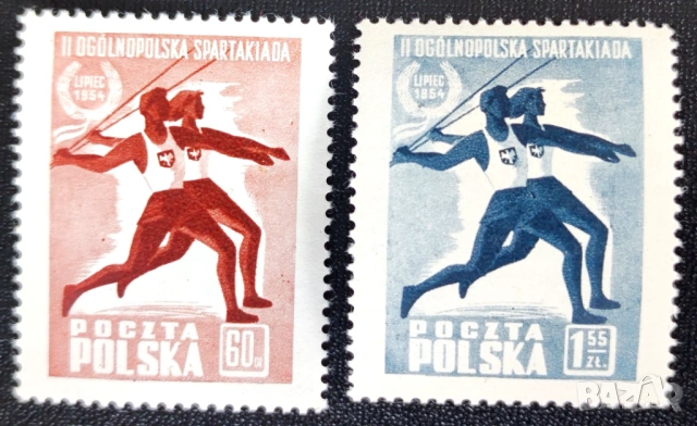 Полша - марки от 1953 и 1954 г. , снимка 8 - Филателия - 53305791