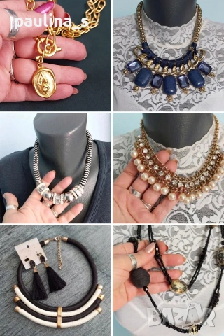 Шест различни броя / Колиета тип чокър, гердани ръчна изработка 