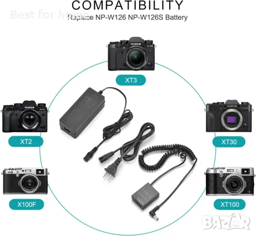 Fujifilm X100F Резервно захранване заместител на батерия Newmowa NP-W126 , снимка 5 - Фотоапарати - 49779337