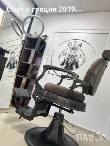 Бръснарски стол Clint BR, снимка 6 - Бръснарски столове - 44613104