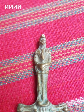 Бронзова ритуална кама , снимка 3 - Антикварни и старинни предмети - 53432265