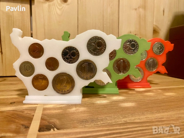 (С монети!) Стойка за монети лев стотинки