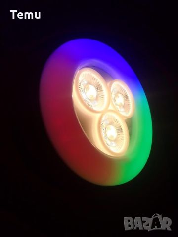 Трицветна пръстеновидна лампа за таван, 85 процента енергоспестяваща. Има три режима на светлина, ко, снимка 2 - Лампи за таван - 45674728
