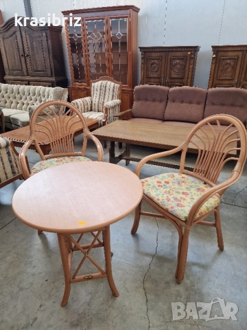 Ратанов Комплект-Маса и 2 бр.Стола-внос от Германия!