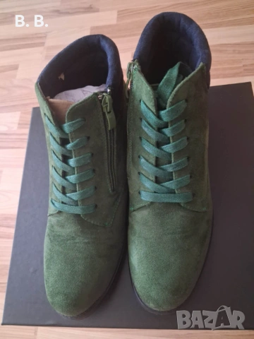 Тъмнозелени дамски боти, снимка 4 - Дамски боти - 54136100