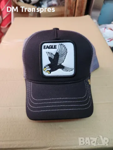 Мъжка шапка с козирка Goorin Bros Eagle 58 черно и жълто, орел