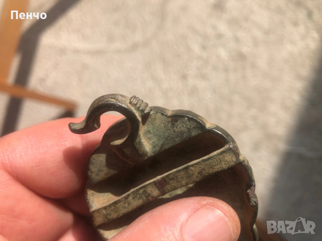 стара сребърна пафта - единичка, снимка 3 - Антикварни и старинни предмети - 49729809