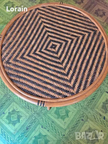 Ратанова плетена маса, снимка 2 - Маси - 50149431