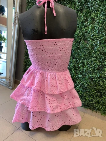 нежни памучни рокли с рязана бродерия , снимка 3 - Рокли - 50713607