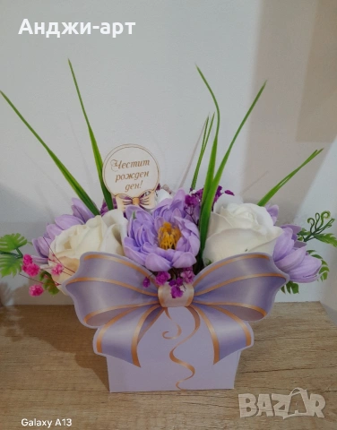 нежни букети от сапунени рози 