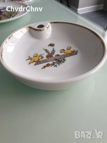 Limoges 18см/Лимож френска детска-бебешка порцеланова купа/чиния за сервиране