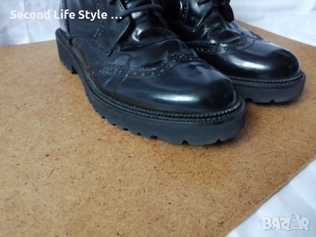 №37 дамски боти естествена кожа в черен цвят, снимка 5 - Дамски боти - 53143055