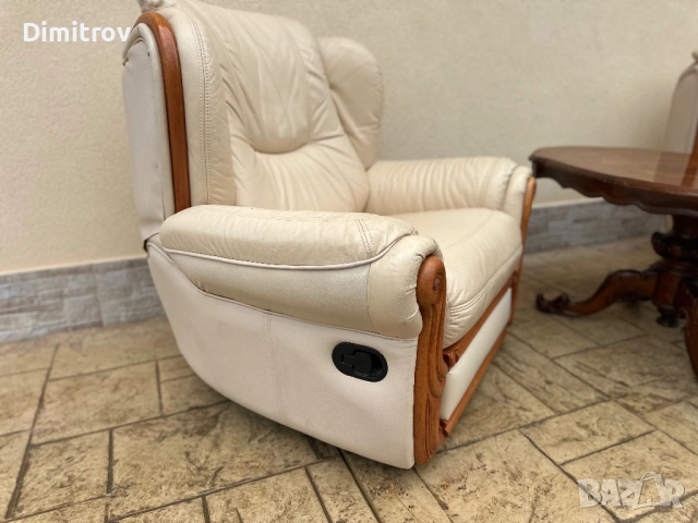 Кожени кресла с релакс механизъм, снимка 4 - Дивани и мека мебел - 53958894