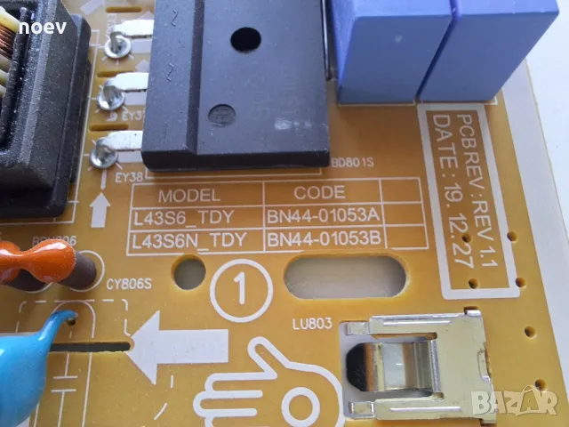 Power Board BN44-01053А L43S6_TDY REV:1.1 от Samsung UE43TU8072, снимка 2 - Части и Платки - 47456948