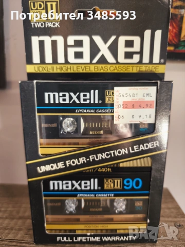 MAXELL UD XL II 90, 2 pack, Audio Касети, Нови, Запечатани, Made in Japan