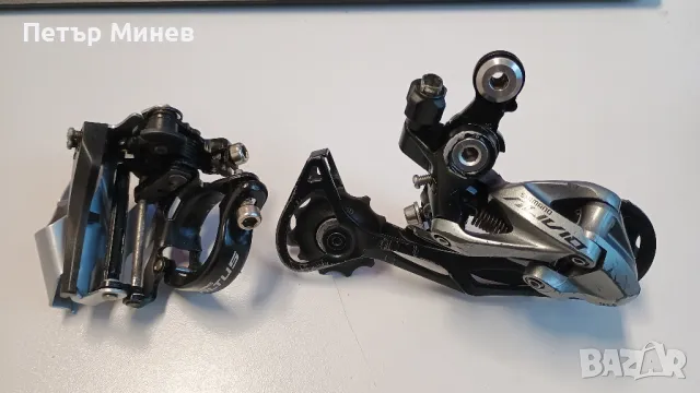 Заден дерайльор преден дерайльор Shimano Alivio, Altus 3x9 скорости, снимка 1 - Части за велосипеди - 47143184