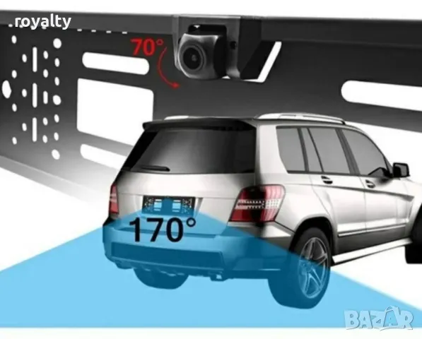 Рамка с камера за регистрационен номер с 4 LED светлини за задно виждане 3084, снимка 5 - Други стоки за дома - 49052816