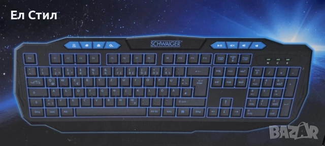 Гейминг клавиатура със синя подстветка GT200, снимка 5 - Клавиатури и мишки - 53611876