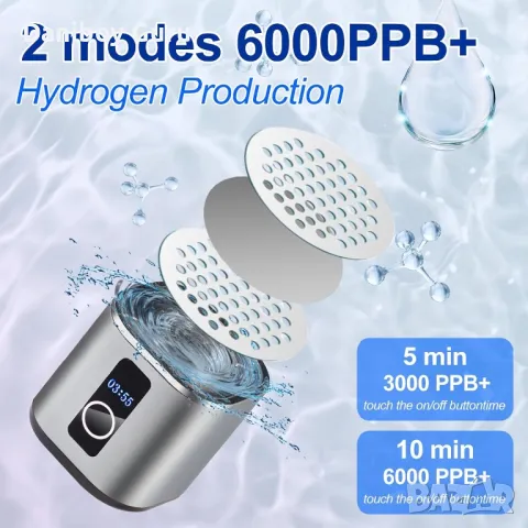 6000PPB водородна бутилка SPE PEM  3-в-1 мултифункционален 2 режима преносим генератор Hydrogen, снимка 2 - Други - 50244266