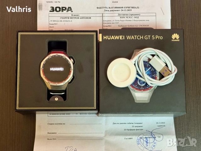 КАТО НОВ! Гаранция! Huawei Watch GT 5 PRO 46mm Titanium