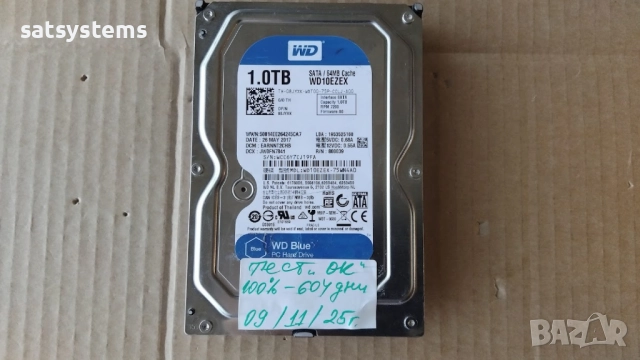 Хард диск Western Digital Caviar Blue WD10EZEX 1.0TB SATA 6.0Gb/s, снимка 2 - Твърди дискове - 51743731