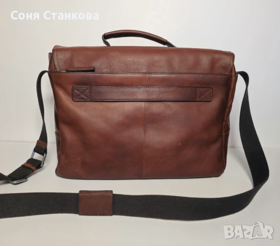 STRELLSON - Мъжка бизнес чанта за през рамо - естествена кожа, снимка 4 - Чанти - 51296559