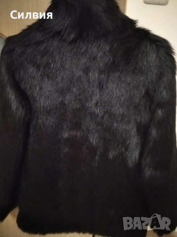 Палто от косъм със сваляща се яка Мохито, снимка 3 - Палта, манта - 52643397