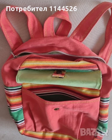 Ръчно шита раница и чанта през рамо за храна , снимка 2 - Раници - 51237093