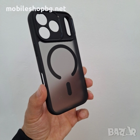 iPhone 17 Pro кейс акрилен и силикон MagSafe матов, снимка 4 - Калъфи, кейсове - 52254237