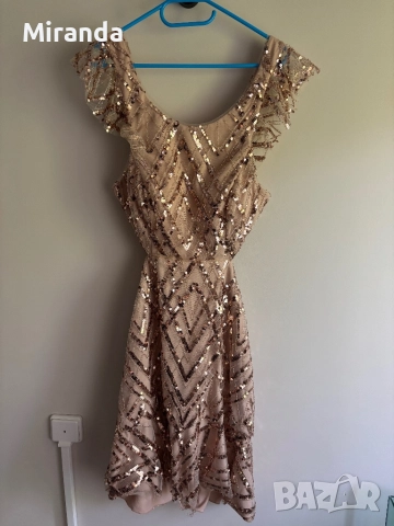 Allure елегантна рокля с пайети S, снимка 5 - Рокли - 51544664