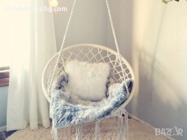 Хамак - висяща люлка за градина, БЕЖОВ, до 120 кг, снимка 4 - Градински мебели, декорация  - 45089234