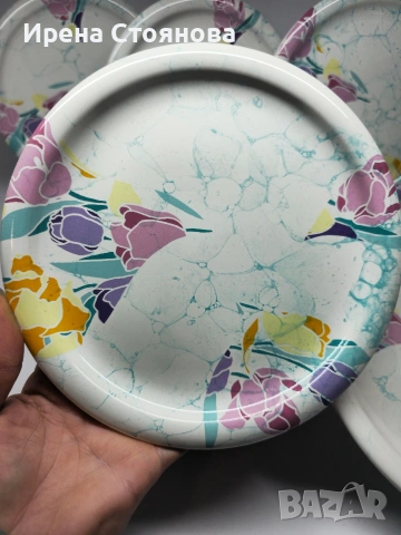 10 чинии за десерт Waechtersbach W. Germany, производство от 80-те години на Isola Bella, снимка 11 - Чинии - 53390563