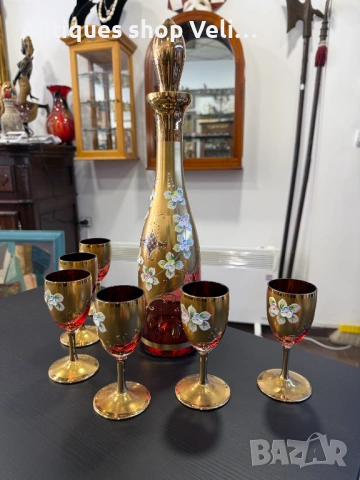 Кристален комплект Бохемия №8102, снимка 2 - Други ценни предмети - 54201862