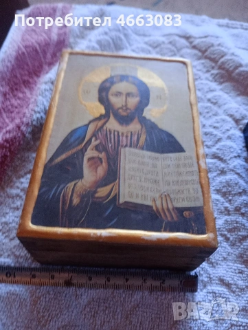 Лот дървени кутии с нарисувани икони!, снимка 5 - Антикварни и старинни предмети - 53041516