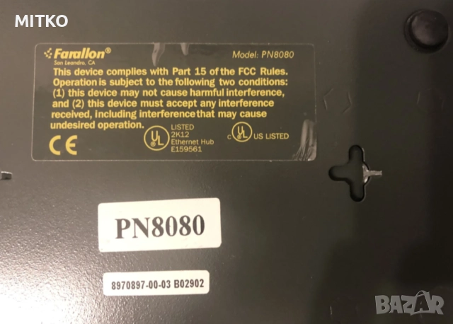 Switch NetLine Farallon PN8080, снимка 2 - Суичове - 52263122