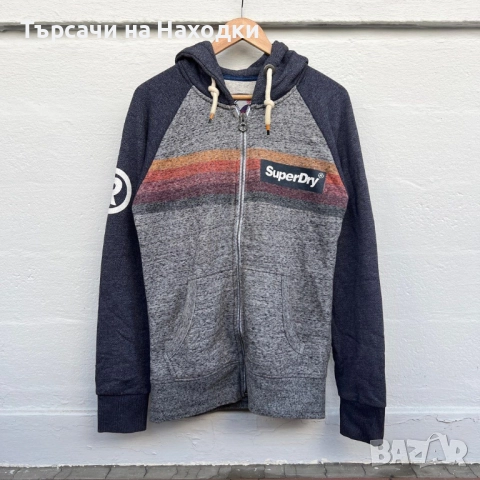 Мъжки суичър Superdry Pacific Surf Hoodie L Large сиво grey, снимка 4 - Суичъри - 52184362
