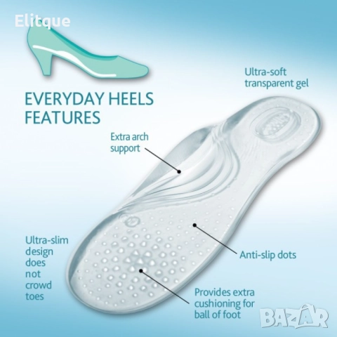 Дамски силиконови стелки за обувки TV290, снимка 3 - Други - 52889098