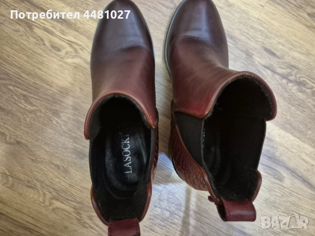 Дамски боти от естествена кожа Lasocki номер 36 от естествена кожа , снимка 4 - Дамски боти - 52565316
