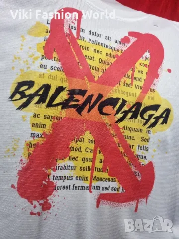 тениска " Balenciaga" , унисекс бяла тениска , Баленсиага, снимка 3 - Тениски - 47089493