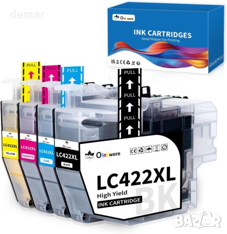 OINKWERE LC422XL LC-422XL Касети с мастило за Brother LC422 за Brother MFC-J5340DW MFC-J5345DW-4 бр.