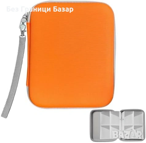 Нов Албум за карти 120 джоба с цип оранжев калъф органайзер Класьор папка
