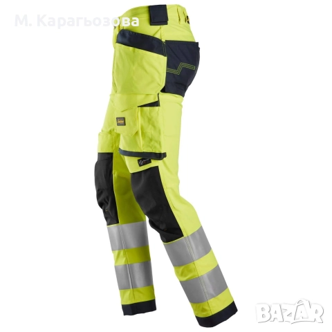 Snickers 6243 AllRoundWork High Vis Stretch Trousers, Размер 54, снимка 2 - Панталони - 52666771