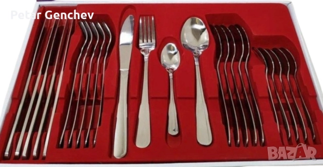 Прибори за хранене 24ч. Bohmann, кутия, неръждаема стомана, снимка 3 - Прибори за хранене, готвене и сервиране - 52446428