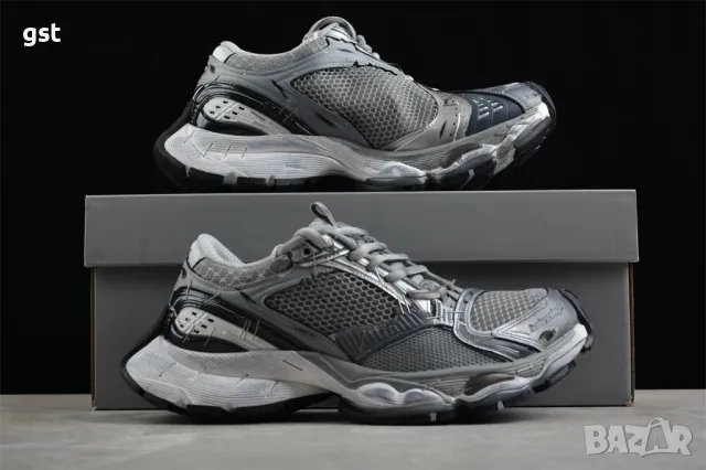 Редки Balenciaga Stapler Grey Mesh Унисекс мъжки дамски маратонки кецове , снимка 1