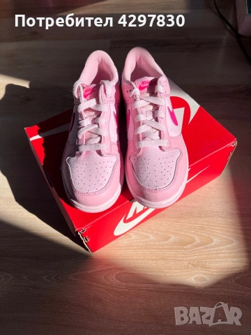 Розови маратонки Nike Dunk Low № 34 Нови, снимка 4 - Детски маратонки - 47955398