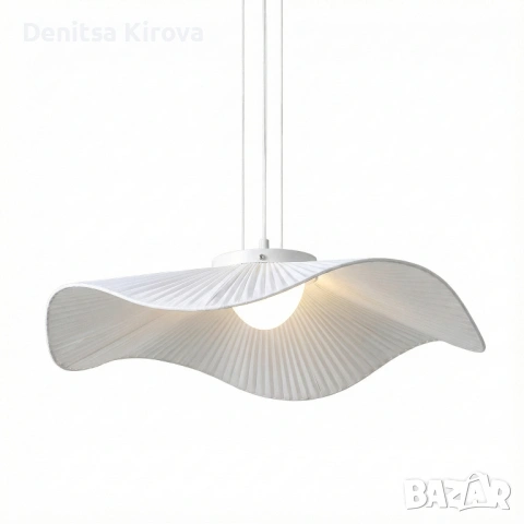 Дизайнерска висяща лампа – LED 12W, Ø60 см | Cloth + PMMA | Чисто нова