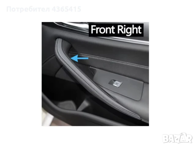 Вътрешна дръжка за BMW 5 G30 / G31 / G38 (2017-2023)  Предна Дясна 51417438524, снимка 5 - Аксесоари и консумативи - 50683529